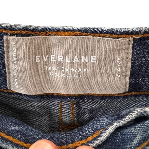 Everlane The 90's Cheeky Jean in "Deep Atlantic" 100% Organic Cotton Ankle Sz 25 - Picture 13 of 14